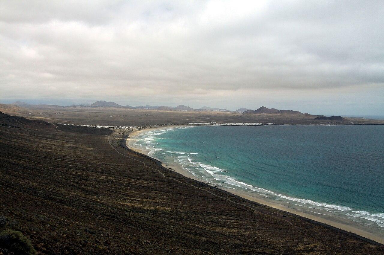 Famara beach, Lanzarote — real area photograph, not camp accommodation