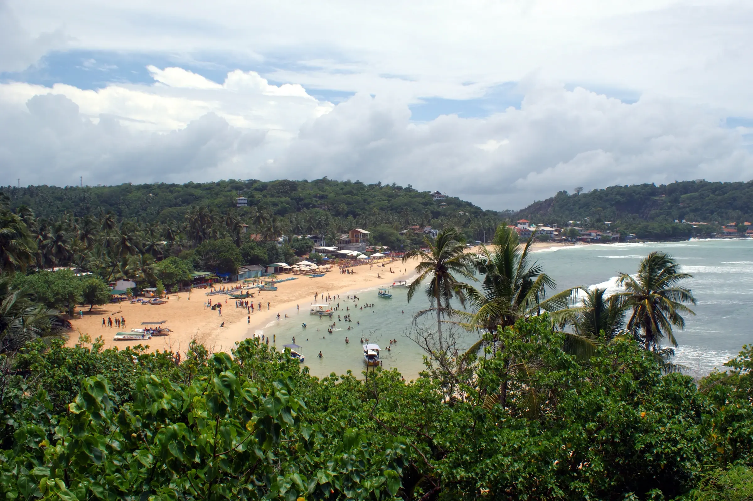 Unawatuna bay, Sri Lanka — real area photograph, not camp accommodation