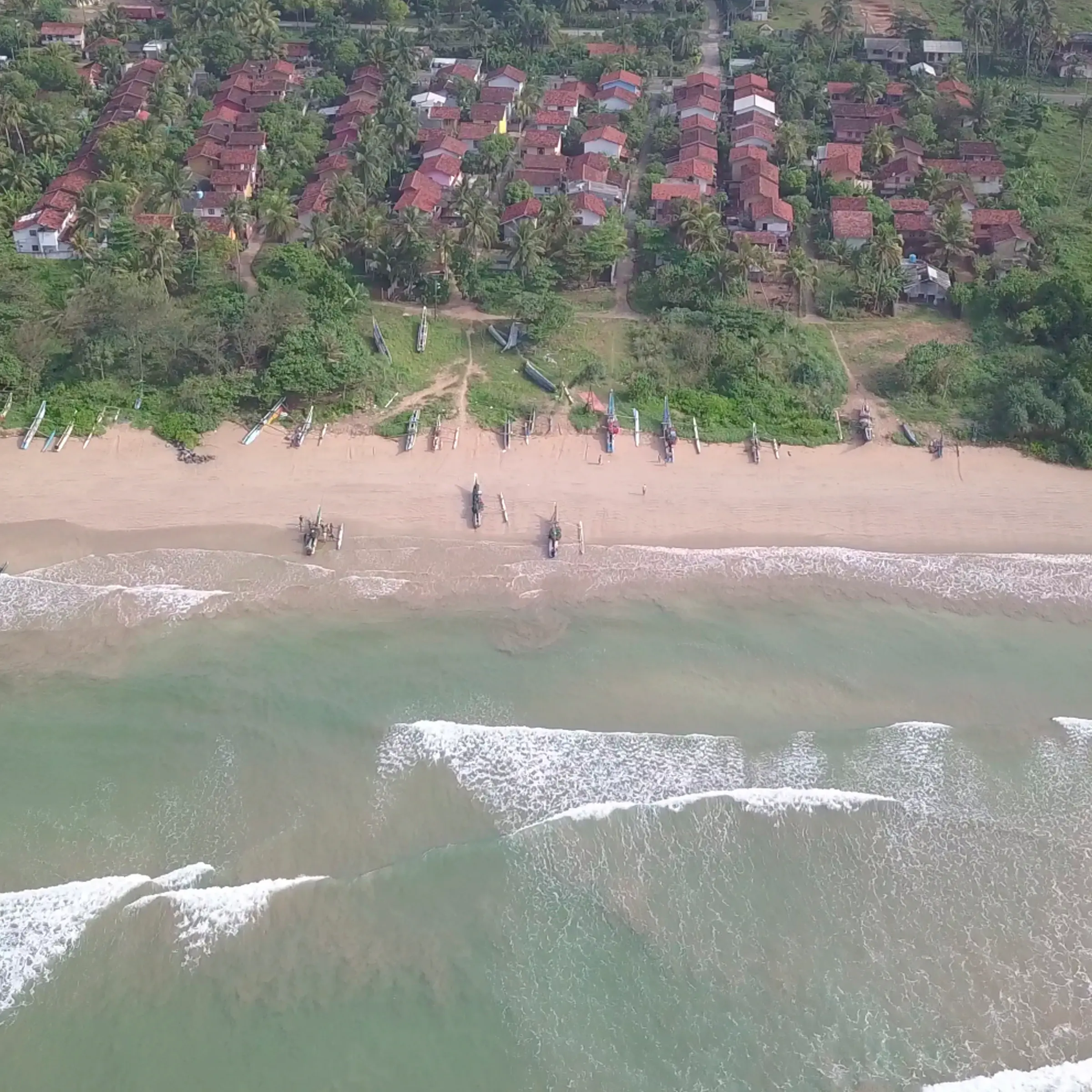 Weligama beach, Sri Lanka — real area photograph, not camp accommodation