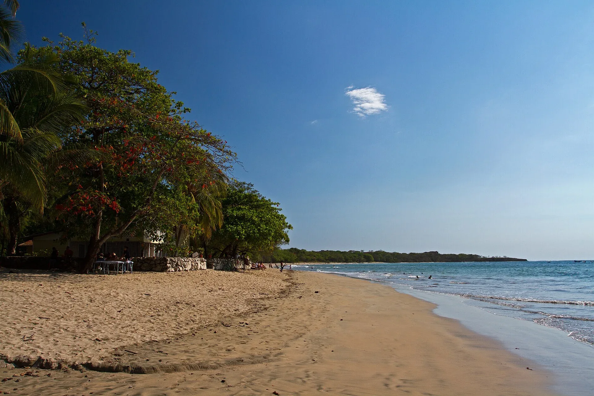 Tamarindo beach, Costa Rica — echte Gebietsaufnahme, keine Lagerunterkunft